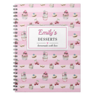 Baker Baking Sweet Dessert Blank Recipe Kitchen Notitieboek