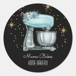 Baker Baking Waterverf Pastry Chef Ronde Sticker