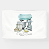 Baker Baking Waterverf Pastry Chef Spandoek (Horizontaal)