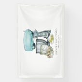 Baker Baking Waterverf Pastry Chef Spandoek (Verticaal)