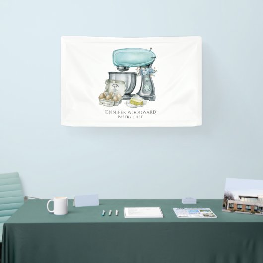 Baker Baking Waterverf Pastry Chef Spandoek (Beurs)