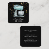 Baker Baking Waterverf Pastry Chef Vierkante Visitekaartje (Voorkant / Achterkant)