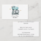 Baker Baking Waterverf Pastry Chef Visitekaartje (Voorkant / Achterkant)