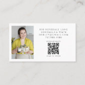 Baker Bakkerij Banketbakker Foto QR Code Visitekaartje (Achterkant)