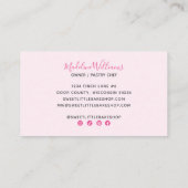 Baker bakkerij Bevroeiende druppels Roze Visitekaartje (Achterkant)