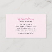 Baker bakkerij Bevroeiende druppels Roze Visitekaartje (Achterkant)