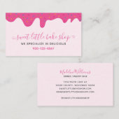 Baker bakkerij Bevroeiende druppels Roze Visitekaartje (Voorkant / Achterkant)