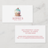 Baker Bakkerij Cupcake Logo Visitekaartje (Voorkant / Achterkant)
