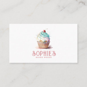 Baker Bakkerij Cupcake Logo Visitekaartje