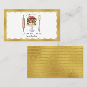 Baker bakkerij Elegant Cake Baking Utensils Visitekaartje