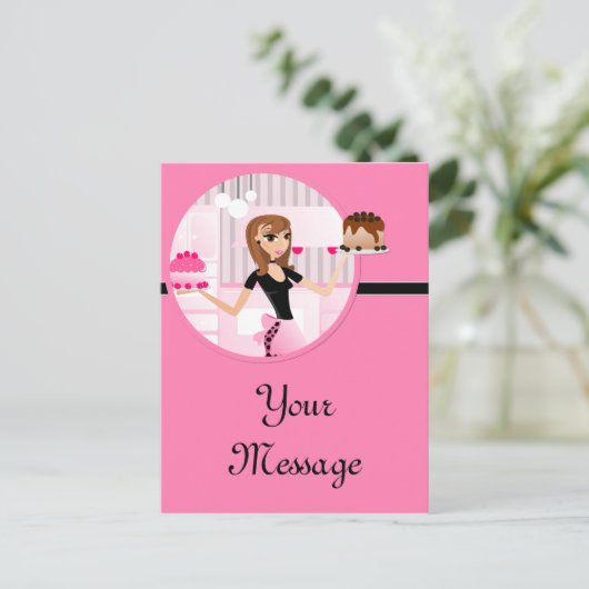 Baker/bakkerij/gebak 5 Briefkaart (Staand voorkant)