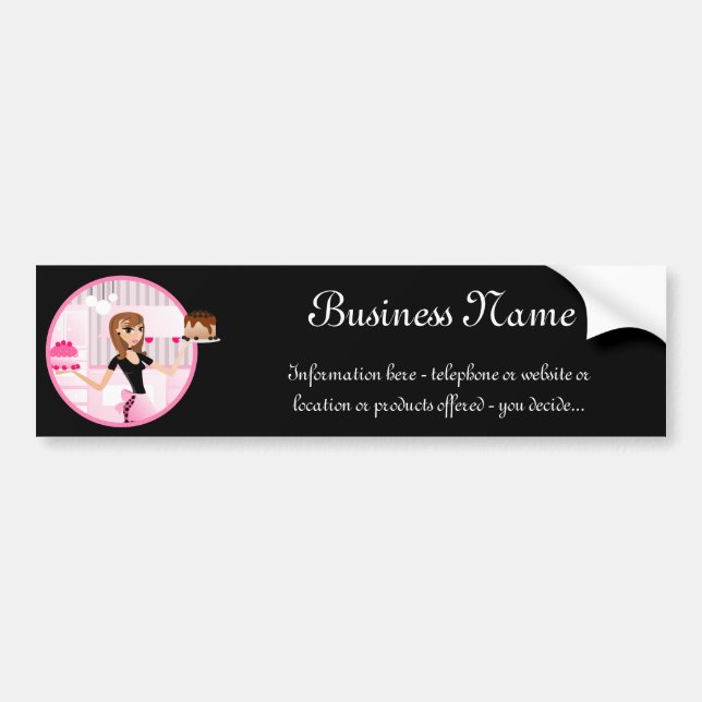 Baker/bakkerij/gebak Bumpersticker (Voorkant)