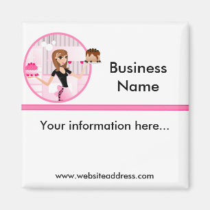 Baker/bakkerij/gebak Chef Frig Magnet Design 1