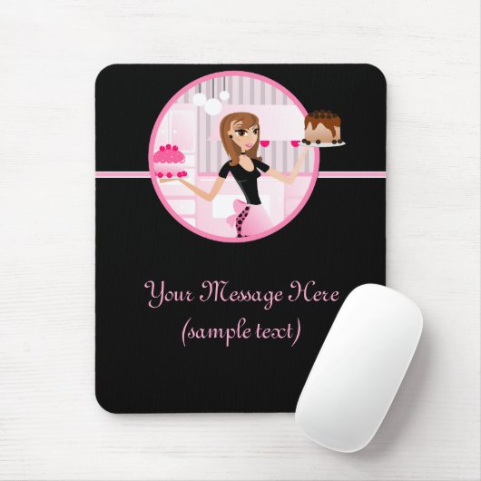 Baker/bakkerij/gebak Chef Mousepad Design 4 Muismat (Met muis)