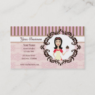 Baker, bakkerij, gebak Visitekaartje