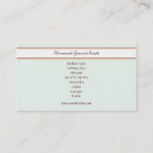 Baker, bakkerij, gebak Visitekaartje (Achterkant)