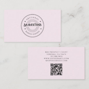 Baker Bakkerij Logo Blush Roze Visitekaartje