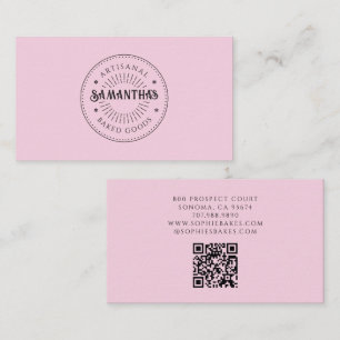 Baker Bakkerij Logo Roze Zakelijke Kaart Visitekaartje
