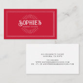 Baker bakkerij Pastry Chef Catering Red Logo Visitekaartje (Voorkant / Achterkant)