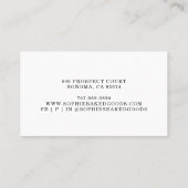 Baker Bakkerij Pastry Chef Red Logo Visitekaartje (Achterkant)