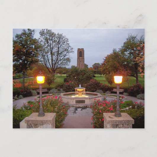 Baker Bark Carillion Tower & fontain Briefkaart (Voorkant)