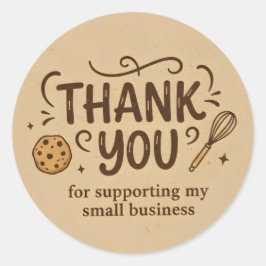 Baker Bedankt Sticker  Aangepaste Bakicon Ontwerp