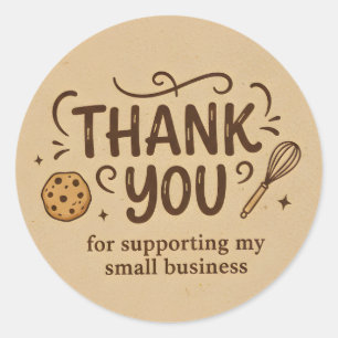 Baker Bedankt Sticker  Aangepaste Bakicon Ontwerp