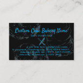 Baker blauw gebak Chef Black Visitekaartje (Achterkant)