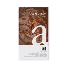 Baker Bold Monogram Chocolade Textuur BusinessCard