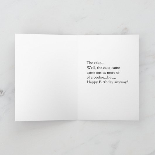 Baker Boy verjaardagskaart Kaart (Binnen)