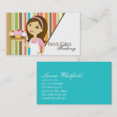 Baker Brunette Bakery Cup Cakes Bake Visitekaartje (Voorkant / Achterkant)