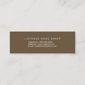 Baker Cake Bakery Decorator Cupcake Mini Visitekaartje (Achterkant)