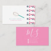 Baker Cake Logo Bakkerij Whisk Stippen Visitekaartje (Voorkant / Achterkant)