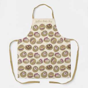 Baker Cake Pattern Schort
