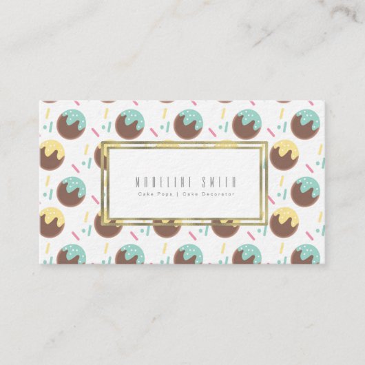 Baker Cake Pops Cake Decorateur Visitekaartje (Voorkant)