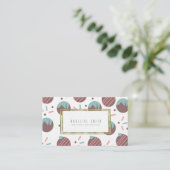 Baker Cake Pops Hart Spikkels Cake Decorator Visitekaartje (Staand voorkant)