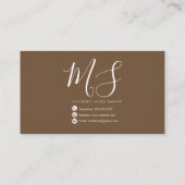 Baker Cake Swirl Bakery Chocolade Cupcakes Visitekaartje (Achterkant)