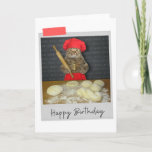 Baker Cat Funny Birthday Card Kaart<br><div class="desc">Maak de verjaardag van een kattenliefhebber duidelijk met dit griezelige en leugenachtige ontwerp!</div>