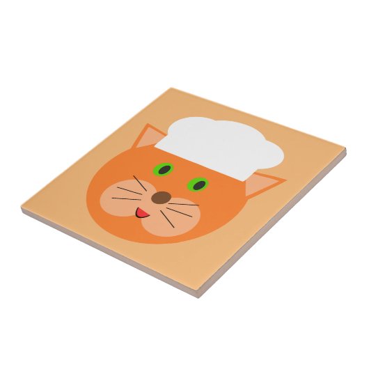 Baker Cat Keramische Tegel Tegeltje (Zijkant)