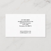 Baker Cateraar Tarot Kaart Visitekaartje (Achterkant)