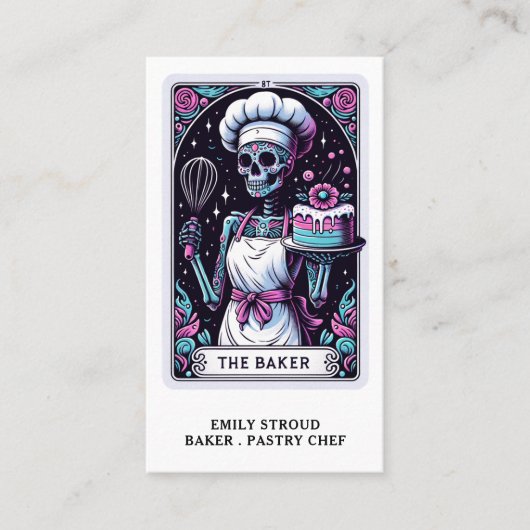 Baker Cateraar Tarot Kaart Visitekaartje (Voorkant)