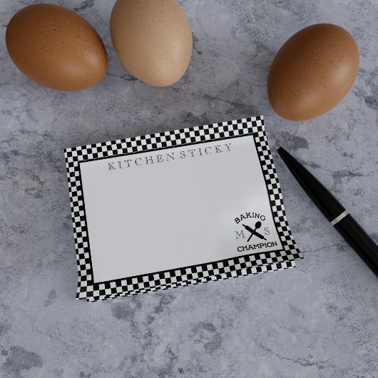 Baker Chef Baking Champion Kitchen Post Post-it® Notes
