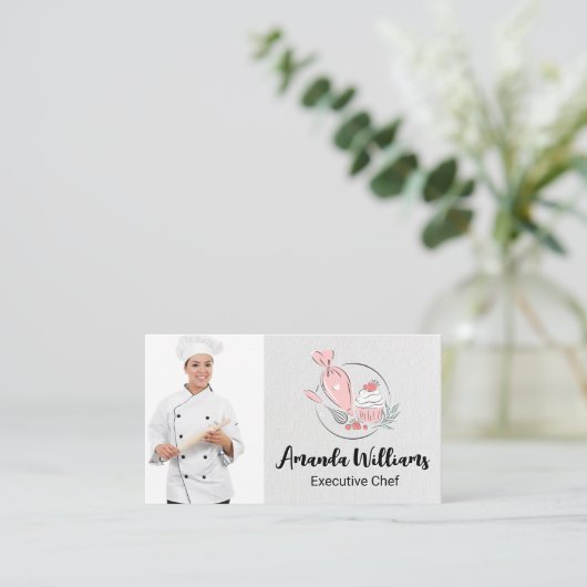 Baker | Chef | Culinaire Logo Visitekaartje (Staand voorkant)