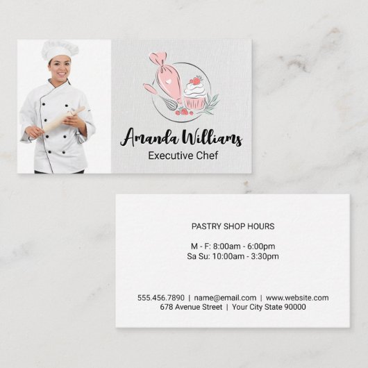 Baker | Chef | Culinaire Logo Visitekaartje (Voorkant / Achterkant)