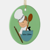 Baker Chef Design Ceramic Ornament (Rechts)