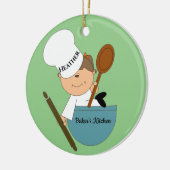 Baker Chef Design Ceramic Ornament (Links)