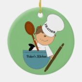 Baker Chef Design Ceramic Ornament (Achterkant)