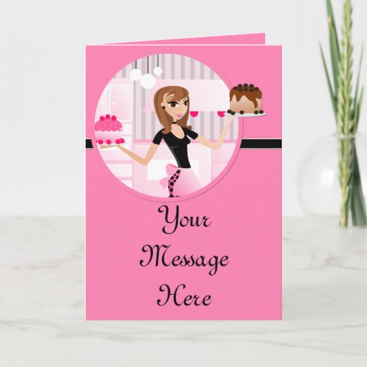 Baker/Chef-kok 5 van de Bakkerij/van het Gebakje Feestdagen Kaart (Voorkant)