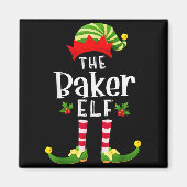 Baker Christmas Elf Matching Pajama X-mas Party  Magneet (Voorkant)