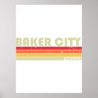 BAKER CITY OR OREGON Grappige Stad Thuis Root Cade Poster